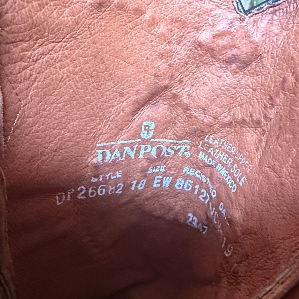 DAN POST ALBANY men’s western boot very good condition size 10 EW - Picture 6 of 11